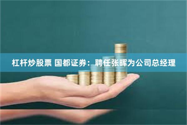 杠杆炒股票 国都证券：聘任张晖为公司总经理