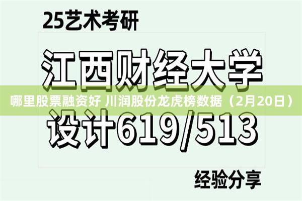 哪里股票融资好 川润股份龙虎榜数据（2月20日）