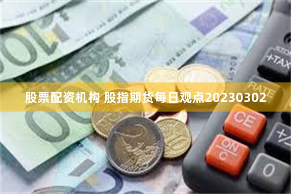 股票配资机构 股指期货每日观点20230302